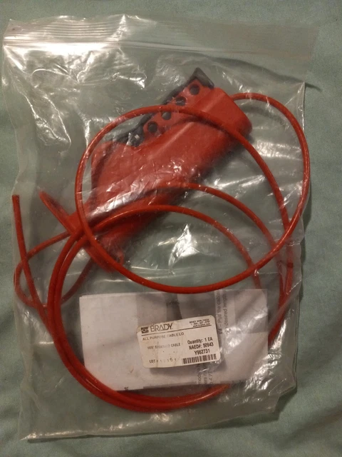 Brady All Purpose Sheathed 8' Cable Lock-Out