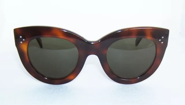 Celine Caty Cl 41050/S 05L 1E Havana Brown Round Cat Eye Vintage Sunglasses 3