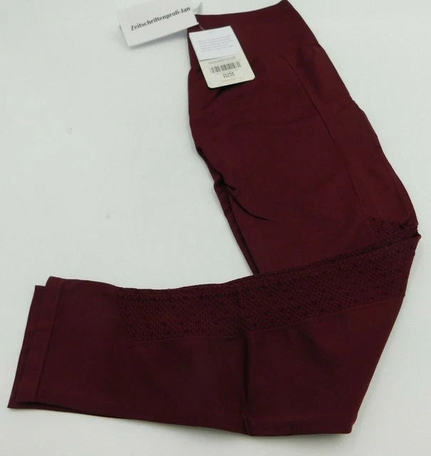 Fabletics Damen Sync high-waisted perforated 7/8 Gr. M  Weinrot Sport leggings