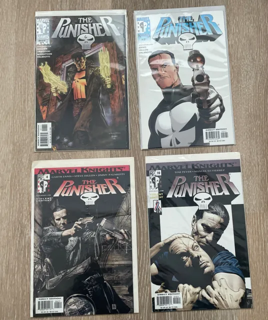 The Punisher - Marvel Knights - Garth Ennis - Volume 1, 2, 4, 10Ex Cond, FREE SH