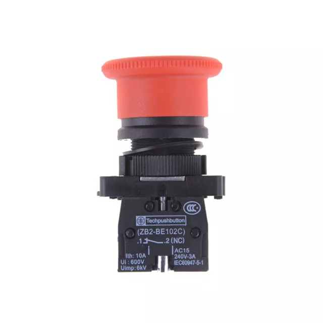 1PC XB2-ES542 22mm NC Red Sign Mushroom Emergency Stop Push Button Switch  YT