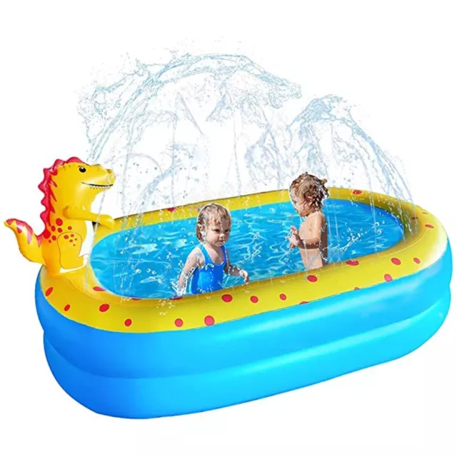 Movsou Inflatable Dinosaur Pool for Kids kid pool Kiddie Pool 67"x 41"x 32"H