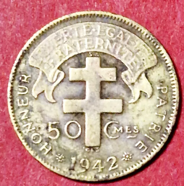 Afrique équatoriale 50 Centimes 1942 meilleur prix jolie monnaie coloniale Suivi