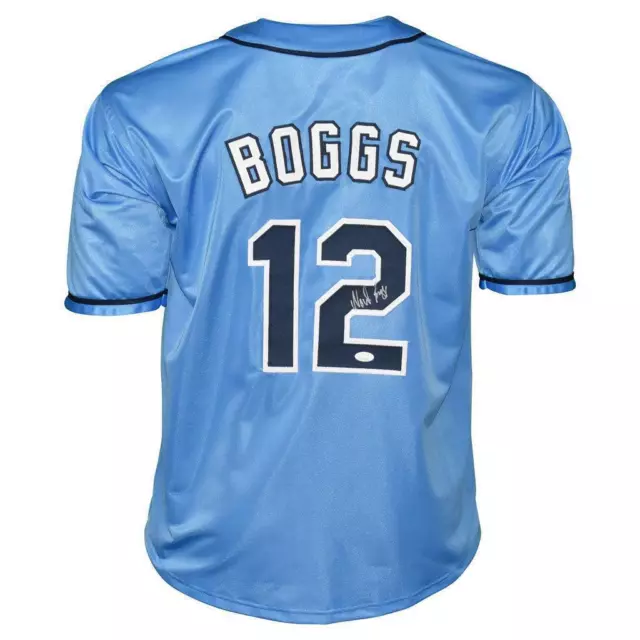 Wade Boggs Signed Tampa Bay Blue Baseball Jersey (JSA)