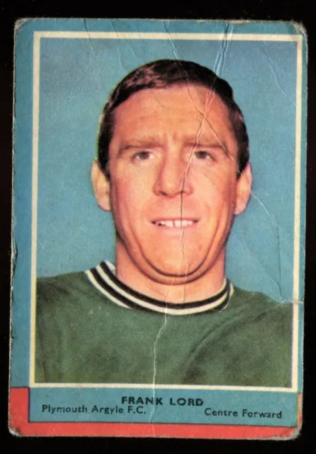 A&BC Gum,FOOTBALLERS,Football Quiz,1964, Frank Lord, Plymouth Argyle, #49