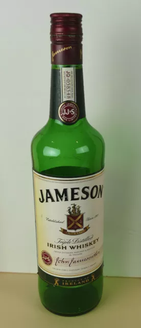 Jameson Irish Whiskey Empty Green Glass Bottle Collectable Bar Decor Kitchenalia