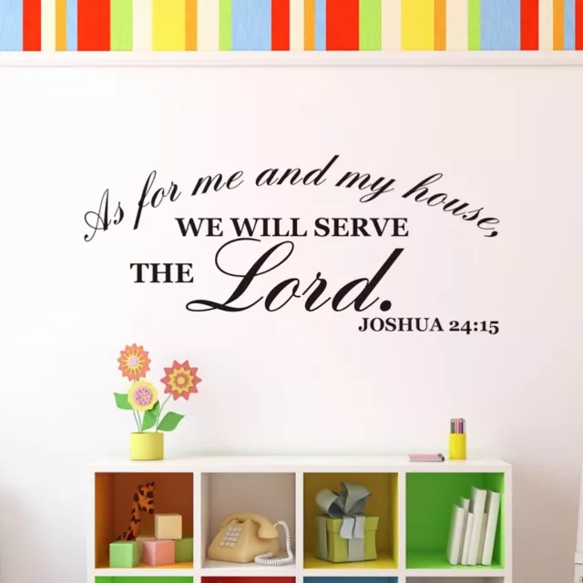 As For Me and We will Serve the Lord Joshua Vinile decalcomania 24:15