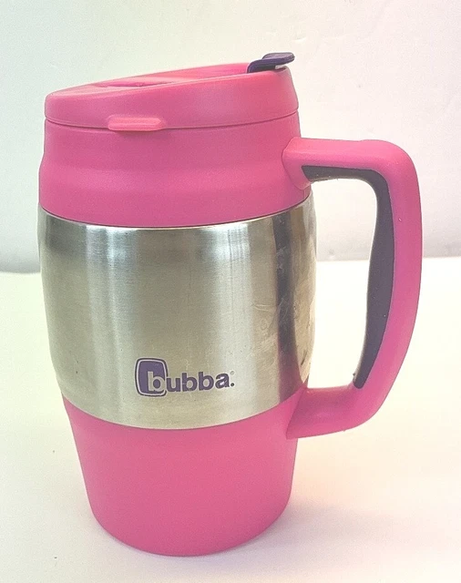 Bubba Sport Insulated Mug with handle Stainless Steel Outer Pink Purple 34oz