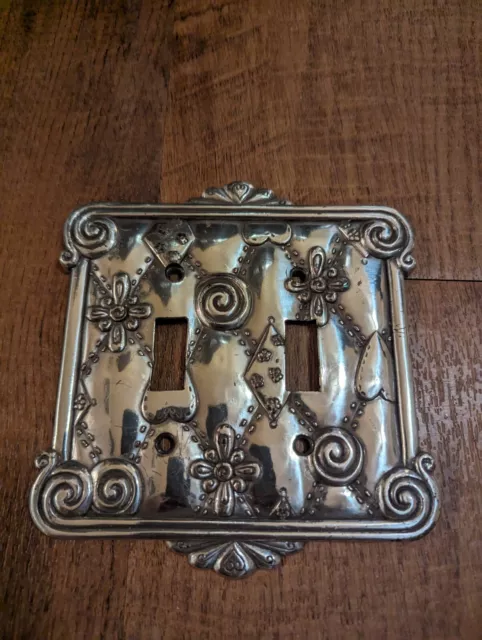 Brighton Heart Wall Light Switch plate cover Silver Color Rare