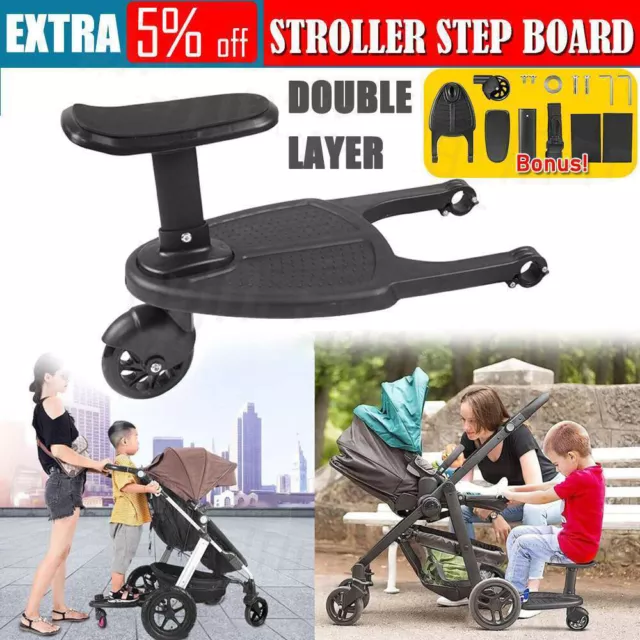 Universal Stroller Step Board For Prams Kid Jogger Buggy Wheel Skateboard Glider