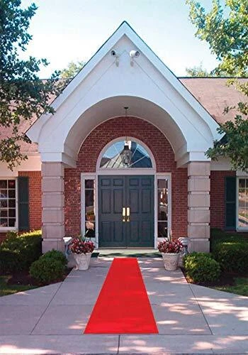 Película Corredor de pasillo rojo noche 24 in × 15 ft alfombra roja corredor de eventos boda ru...