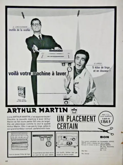 PUBLICITÉ DE PRESSE 1965 Arthur Martin cuisinière réfrigérateur machine à  laver EUR 3,00 - PicClick FR