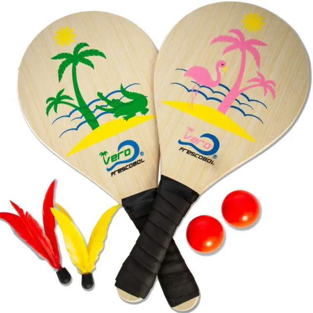 FRESCOBOL GATOR / Flamingo beach bat racket starter set, 2 balls ...