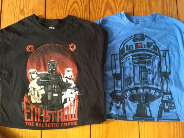 LOT OF 2 Star Wars T-shirts Men's XL Short Sleeves