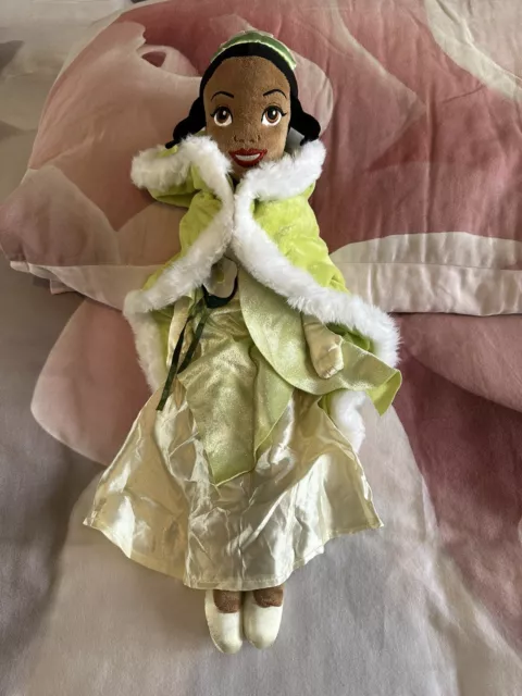 DISNEY STORE TIANA Plush Doll 20 The Princess and the Frog Green Gold with  cape £15.00 - PicClick UK