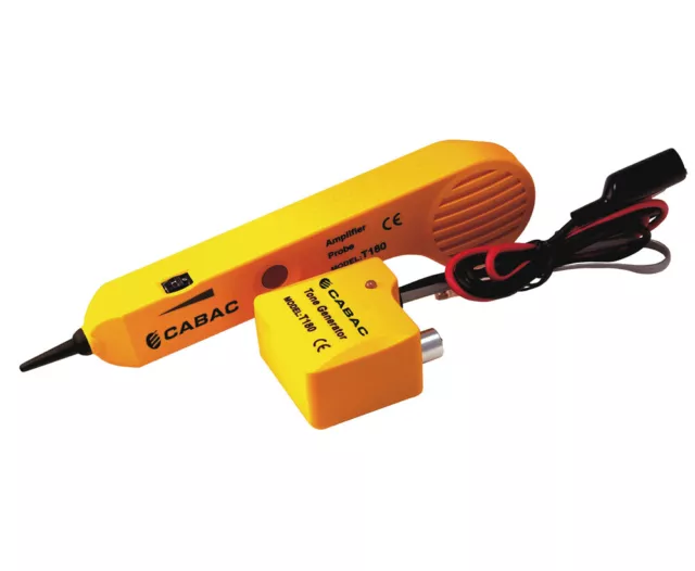 Cabac 3 Colour LED Crocodile Clips or RJ Cable Tracer Tone Generator