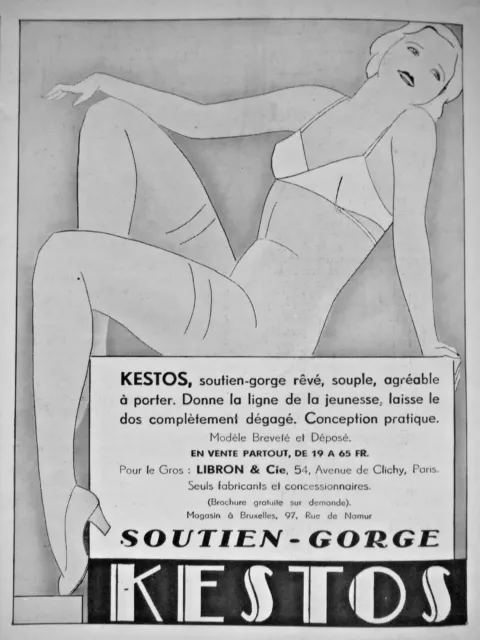Publicité De Presse 1932 Kestos Soutien-Gorge - Libron & Cie - Advertising