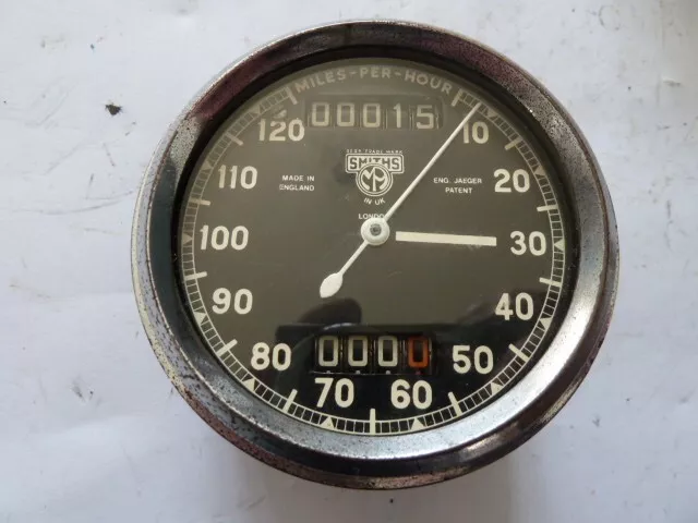 Vintage Smiths Chronometric Speedometer - 120 MPH