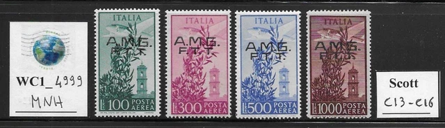 WC1_4999. TRIESTE FTT. 1948 OLIVE & CAMPIDOGLIO air  set. Scott C13-C16. MNH