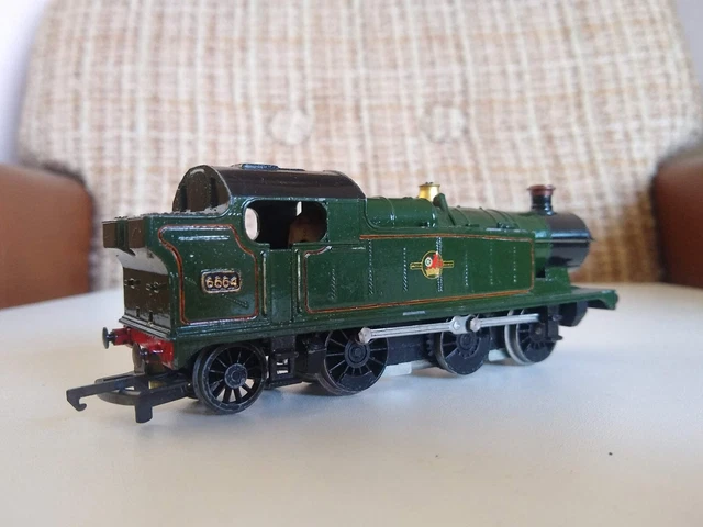Trix OO 00 gauge 2 rail BR GWR Green 0-6-2 CLASS 56XX 6664 Hornby Dublo compat. 3