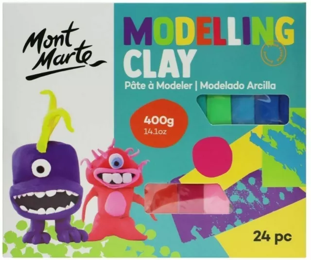 2 x Mont Marte Kids Modelling Clay Set 24pc