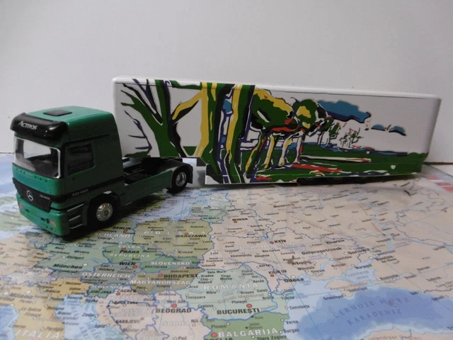 Camion Eligor Mercedes Actros MP2 + Remorque Frappa TPS Plein Sud 1/43