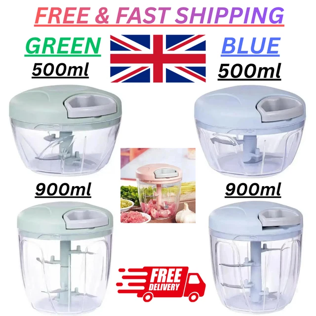 VEGETABLE CHOPPER MANUAL Pull Rope Vegetable Cutter Food Hand Held ...