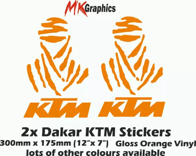 Autocollant Logo Dakar + KTM Réservoir-Valises-Queue-Casque