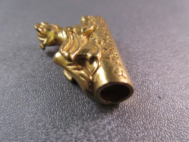 Oriental Dragon Bracelet Bar Pipe Gold Plated Brass Bead 2