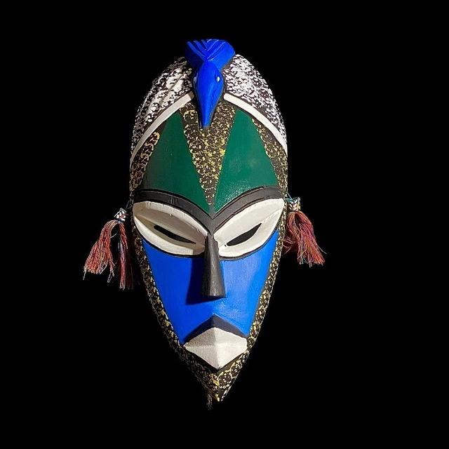 Traditional African Mask From Ghana Wooden Wall Decor Tribe Mask-7722