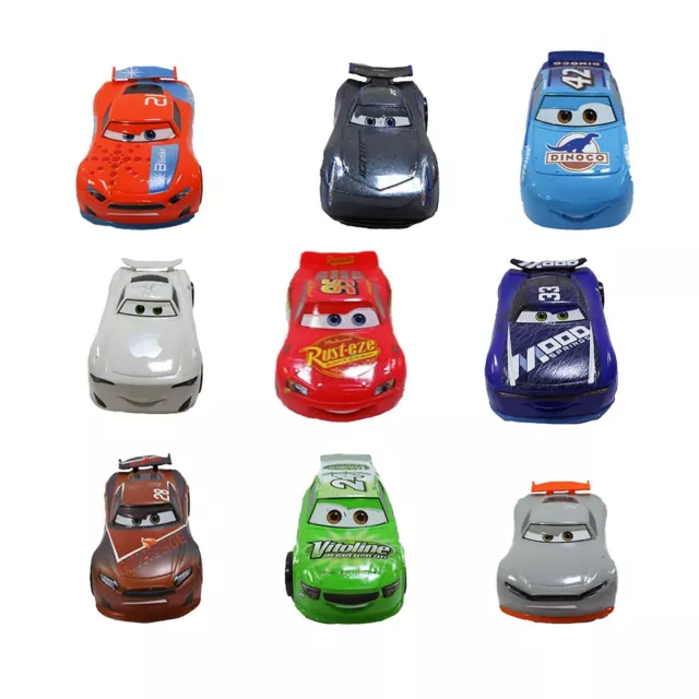 Disney Pixar Cars Deluxe Lightning McQueen Figurine Playset 9 Pcs Kids Toys