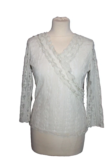 Haut Dentelle Manches Longues Yessica - Taille 40/42 - Occasion Très Bon état