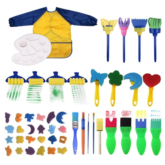 47 ud. Esponja Niños Pintar Set Color Schulrze Juguete Juegos de Artesanía K D3D4