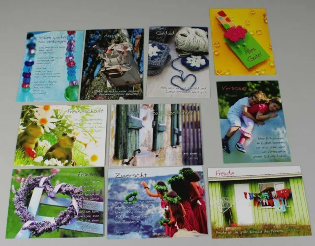 10x alte Postkarte / AK Grußkarte - 10 verschiedene Motive - Schreiblust /S301