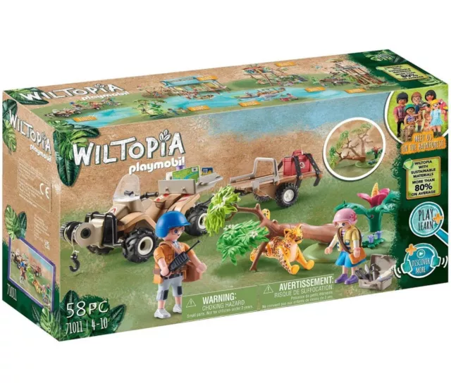 PLAYMOBIL 71011 Wiltopia  Tierrettungs-Quad Spielset Tiere Wildtiere Wald Neu