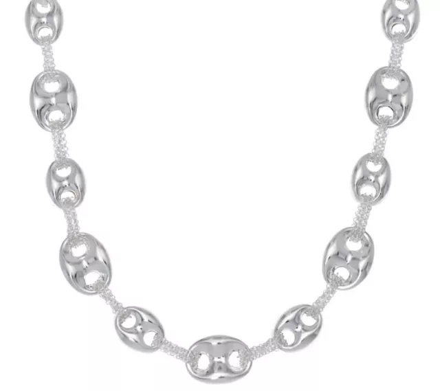 Bold Mariner Anchor Link Chain Necklace Real Sterling Silver 925 QVC 18" 20"