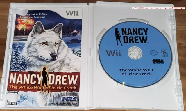 Nancy Drew: The White Wolf of Icicle Creek Wii game COMPLETE book/tv DETECTIVE