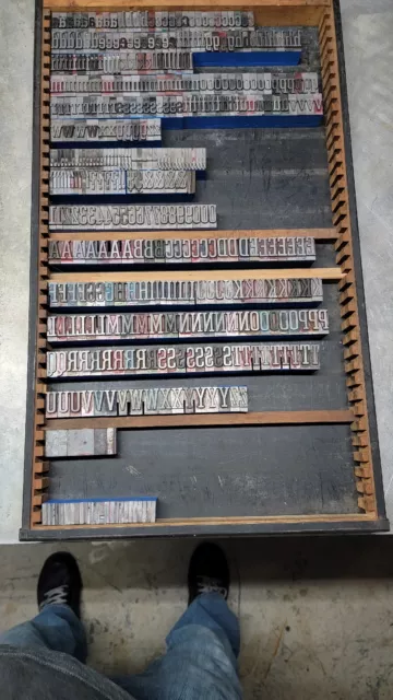 Big 72 Pt TOWER Font Metal Letterpress Printing Vintage Used Printer Blocks Set