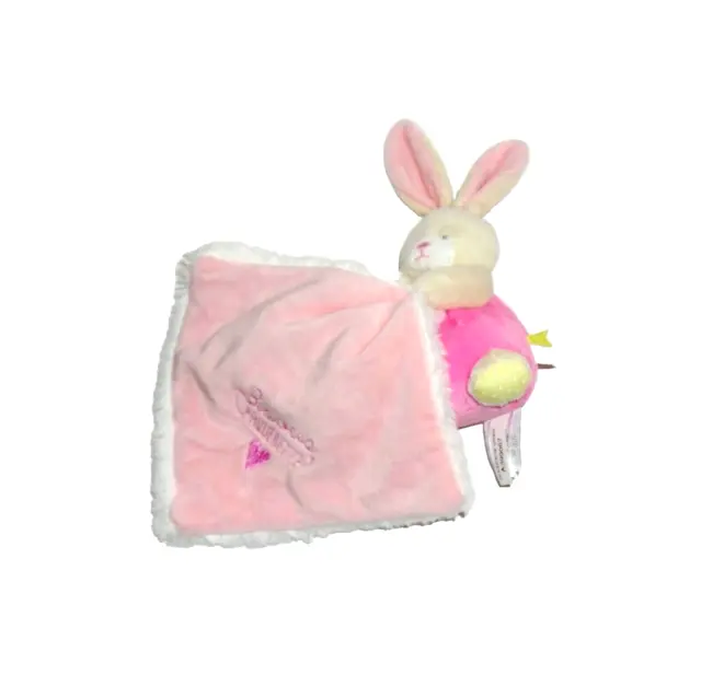 ♥️🍃 Doudou Et Compagnie D&C Hase Häschen rosa Schmusetuch Schnuffeltuch wie NEU