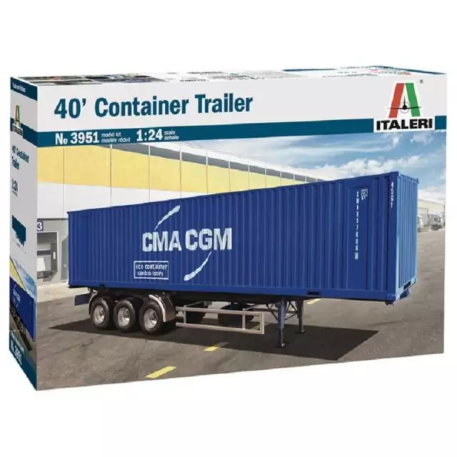 Maquette Remorque 40' Container Trailer Italeri 3951 1/24ème Maquette Char Promo