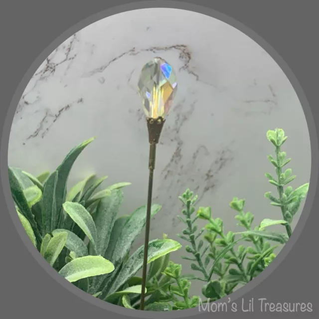 Teardrop Clear Crystal 6” • Hatpin - Stick Pin