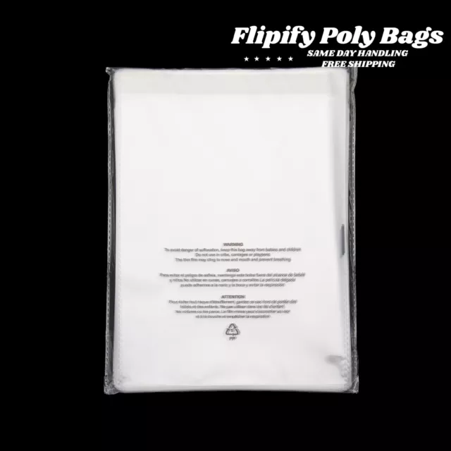 Poly Bags Suffocation Warning Clear 1.5 mil Merchandise Apparel for Amazon 3