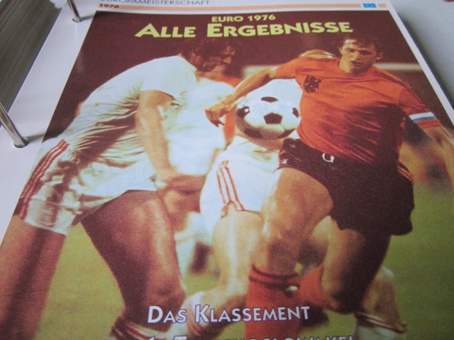 FUSSBALL 10 EUROPAMEISTERSCHAFT 1976 Alle Ergebnisse EUR 3,99 PicClick DE