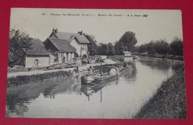 Cpa 1920-1930 France Saone & Loire 71 Paray-Le-Monial Bassin Du Canal