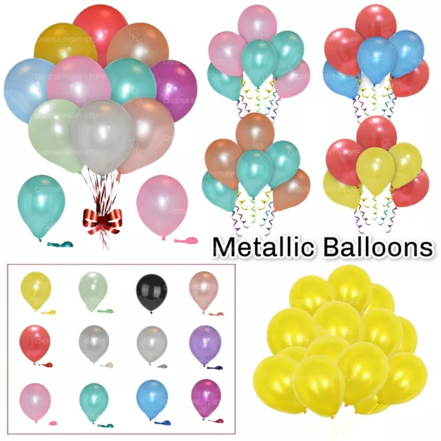 PEARLISED HELIUM Siny LATEX BALLOONS 12" BIRTHDAY WEDDING Theme Party BALOONS