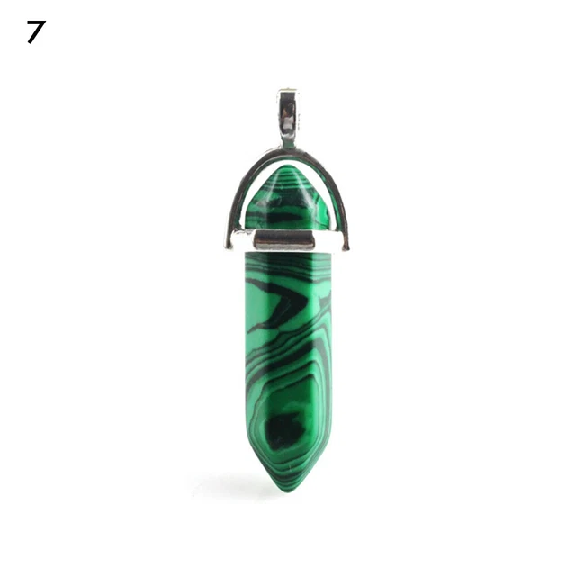 Natural Quartz Crystal Healing Point Chakra Cut Gemstone Pendant Reiki Necklace 11