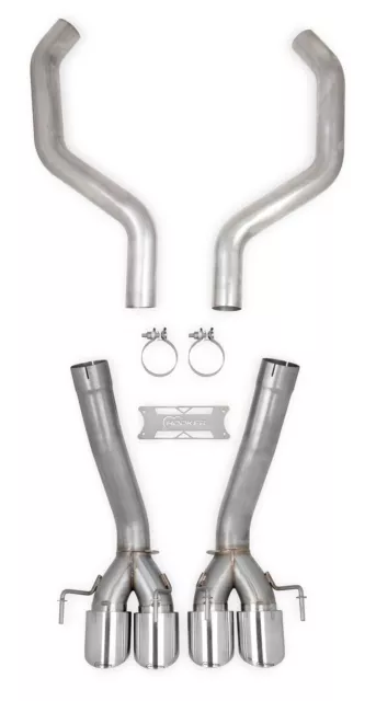 Hooker Blackheart 3.0" Axle-Back Exhaust System, Corvette C6 Z06; 70401323-RHKR