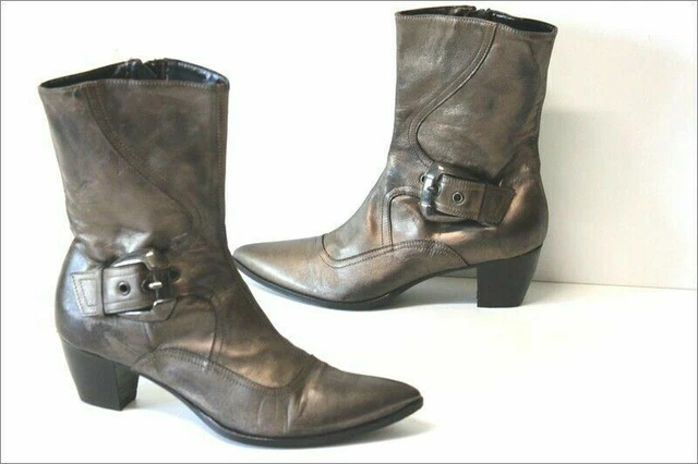 SAN MARINA Bottines Pointues Cuir Bronze T 36 TTBE 3