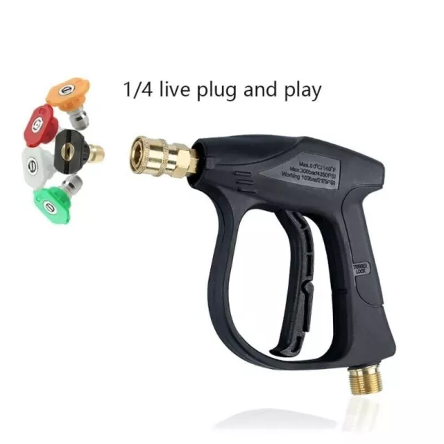 High Pressure Washer Spray Gun With 5 Wand Lance Nozzle Garden Car Water Cleaner 2