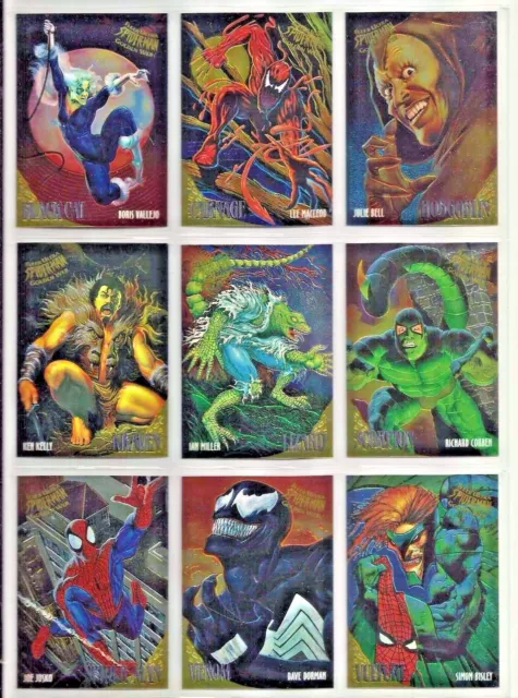 Spiderman Ultra 1995 Golden Web Cards  By Fleer 1995     Choose Set Or Singles